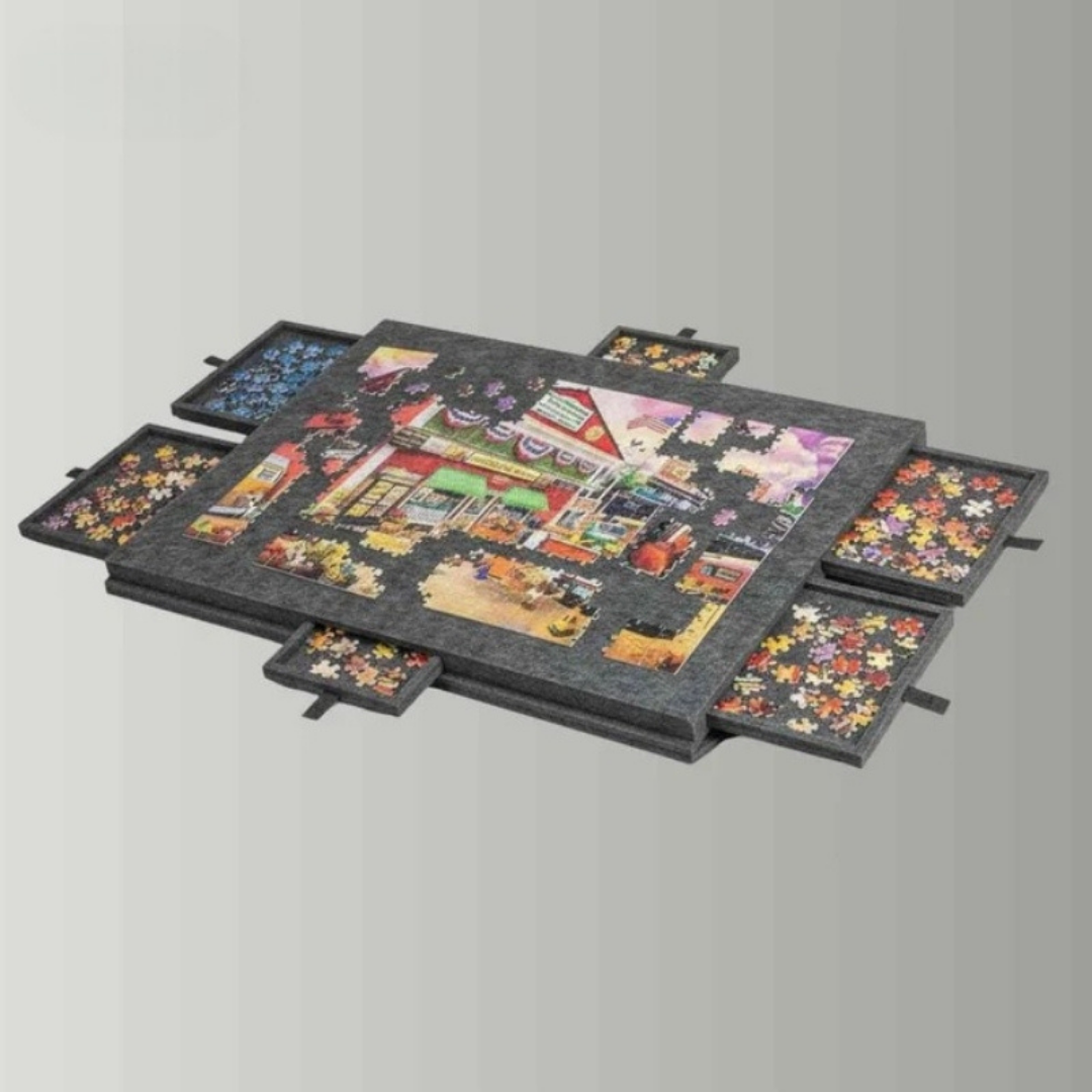 Puzzle - Plateau pliant pour puzzle avec système de rangement