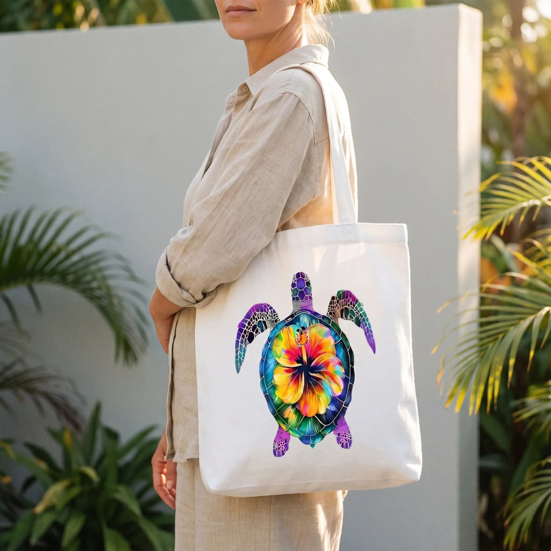Bedrukte Casual Schoudertas Met Schildpad Print