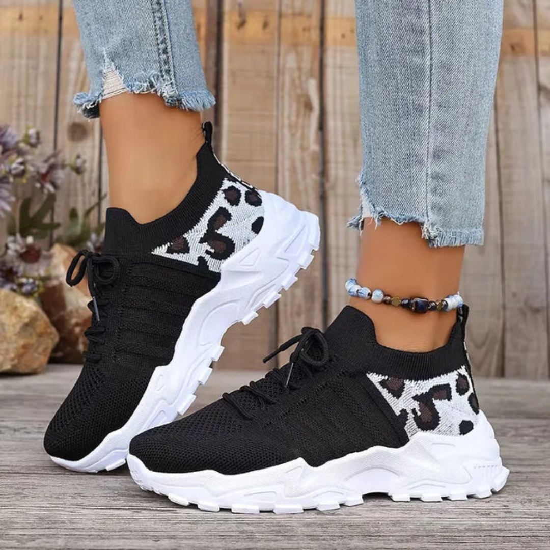 Lage sneaker met leopard print - Veloria