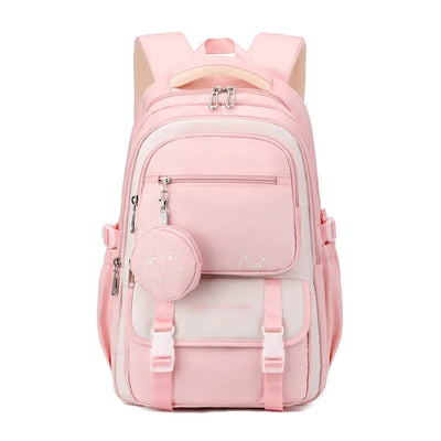 Schooltas Voor Meiden met Ruim Design en Meerdere Vakken