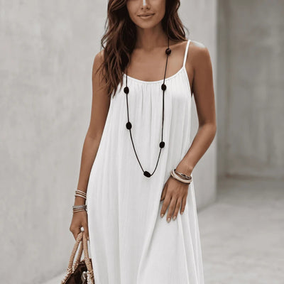 Lisa - Zomerse Open Rug Maxi Jurk