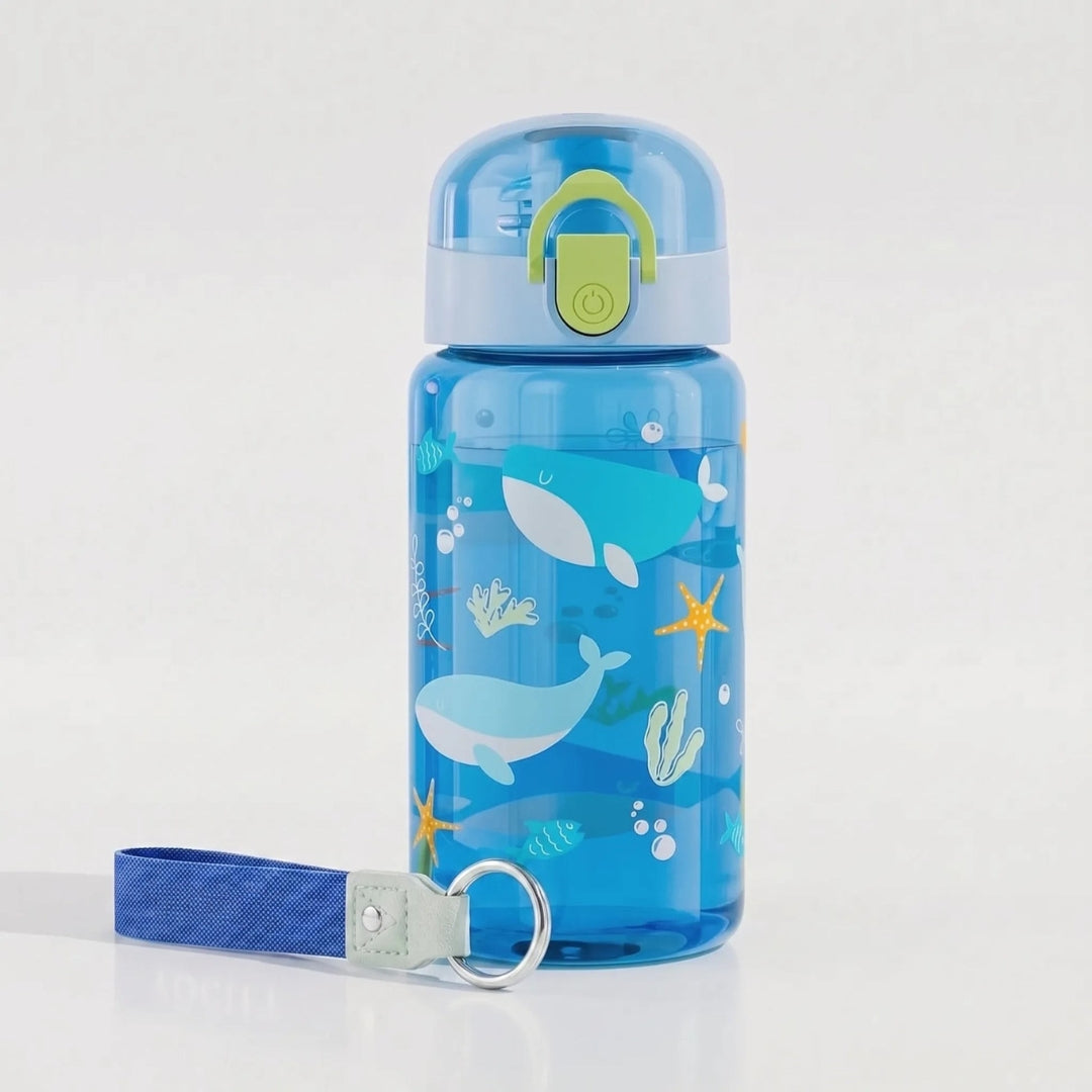 Drinkfles - Transparant met Vrolijke Cartoonprint