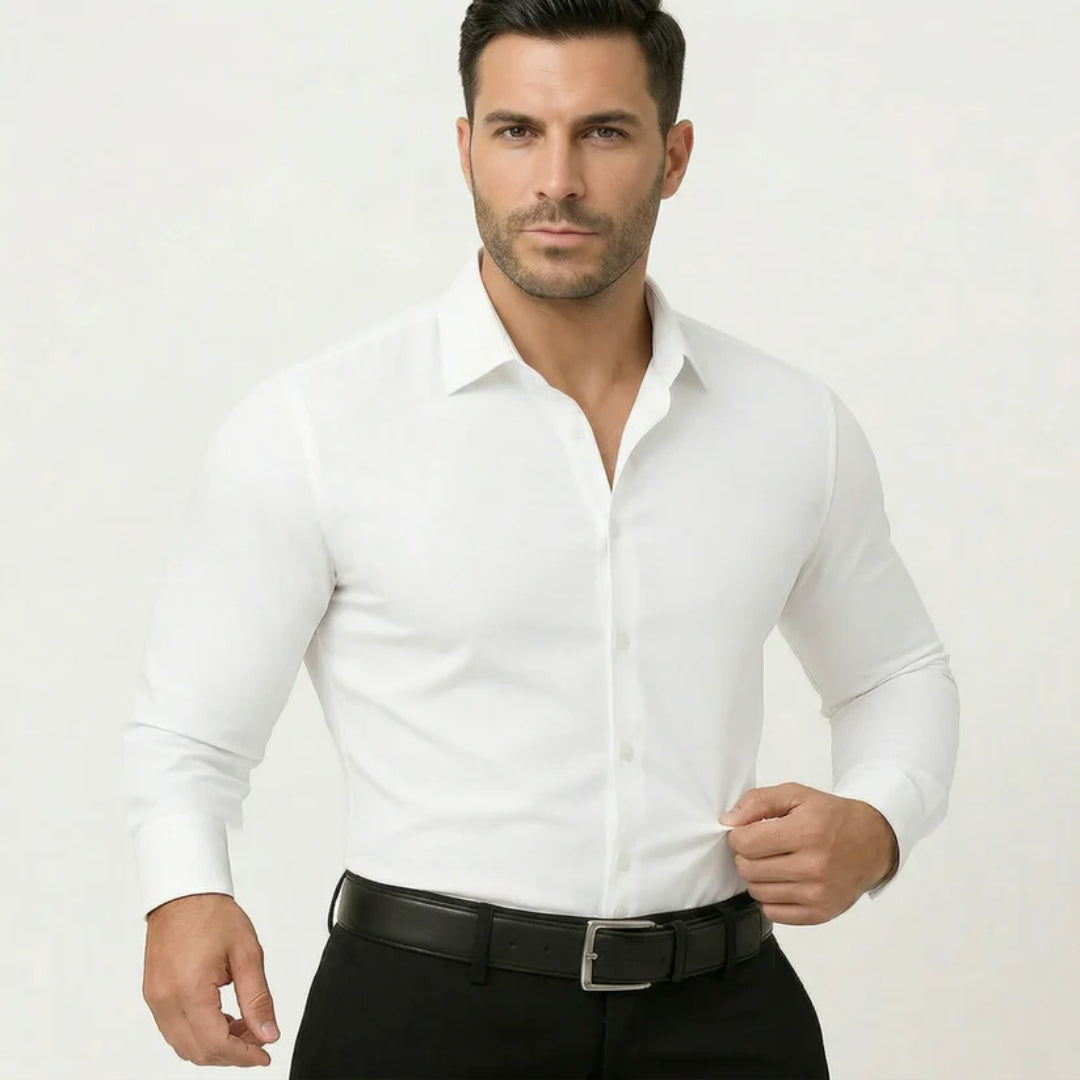 Strijkvrije blouse voor mannen