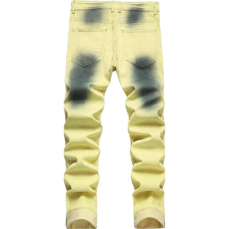 Ripped Slim Fit Jeans - Moderne Gescheurde Heren Jeans - Mick