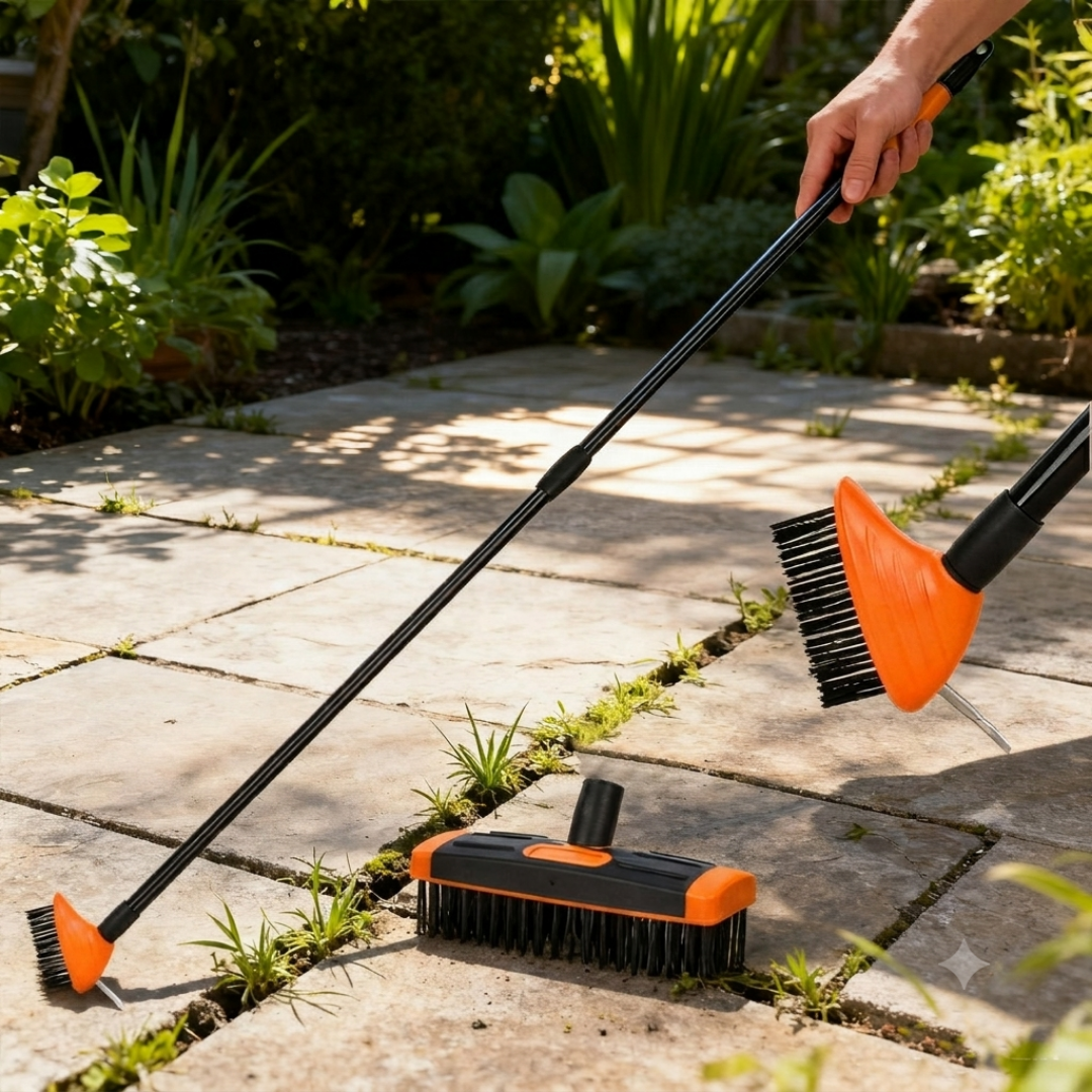 Onkruid borstel set - 3-in-1 compact voor reinigen van voegen