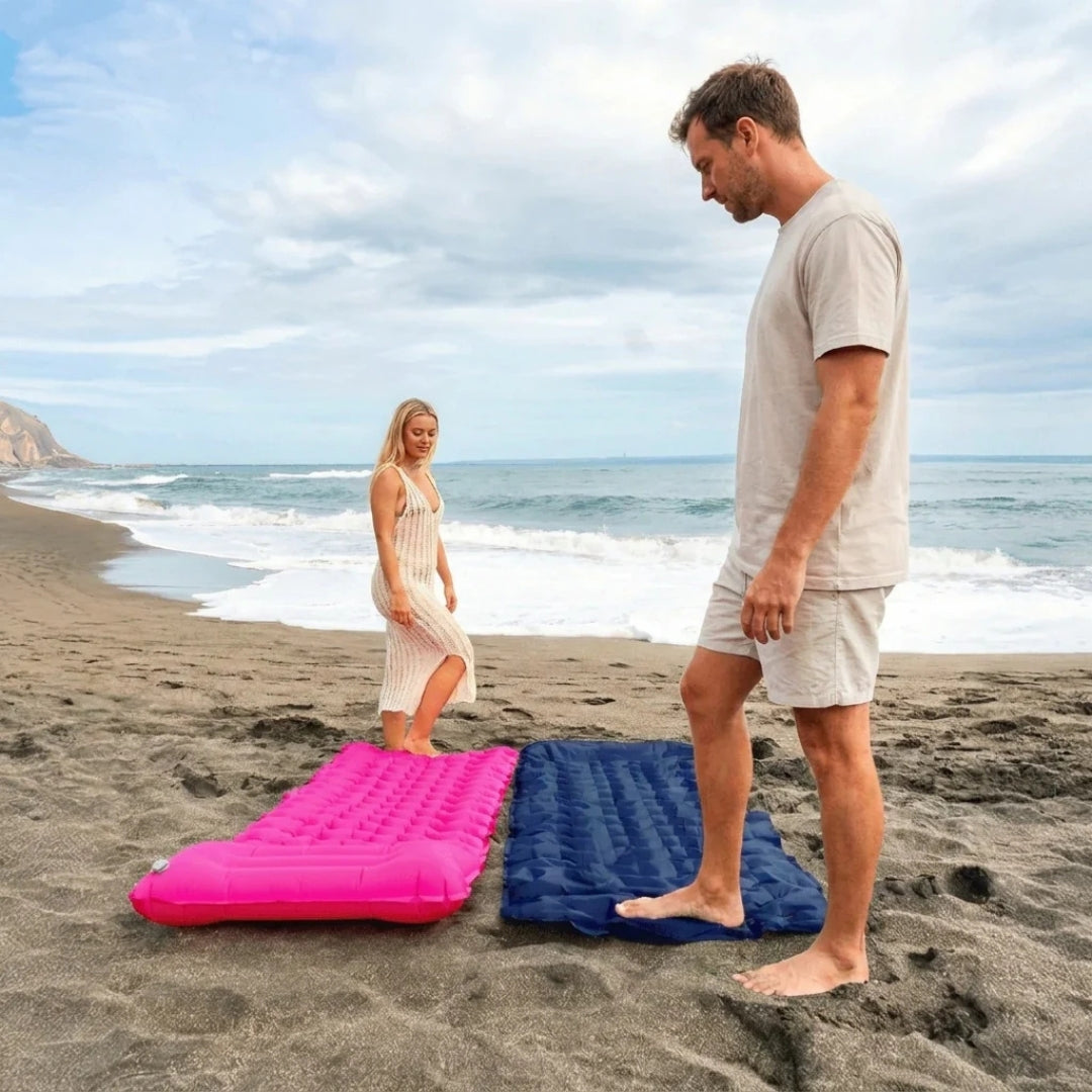 Camping Matras - Opblaasbaar Met Ingebouwde Voetpomp