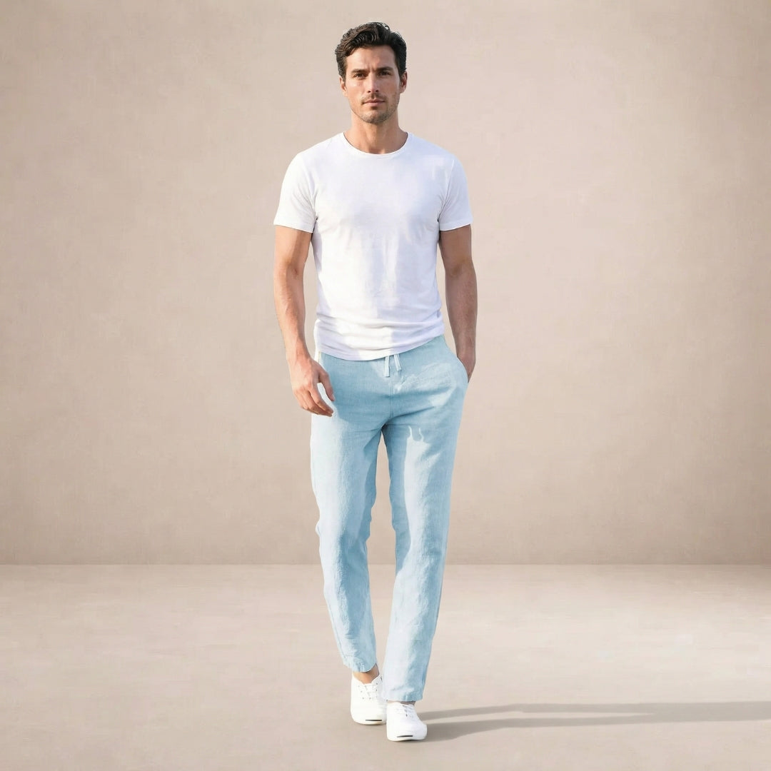 Linnen Broek - Ademende Zomerbroek met Elastische Taille - Montaro