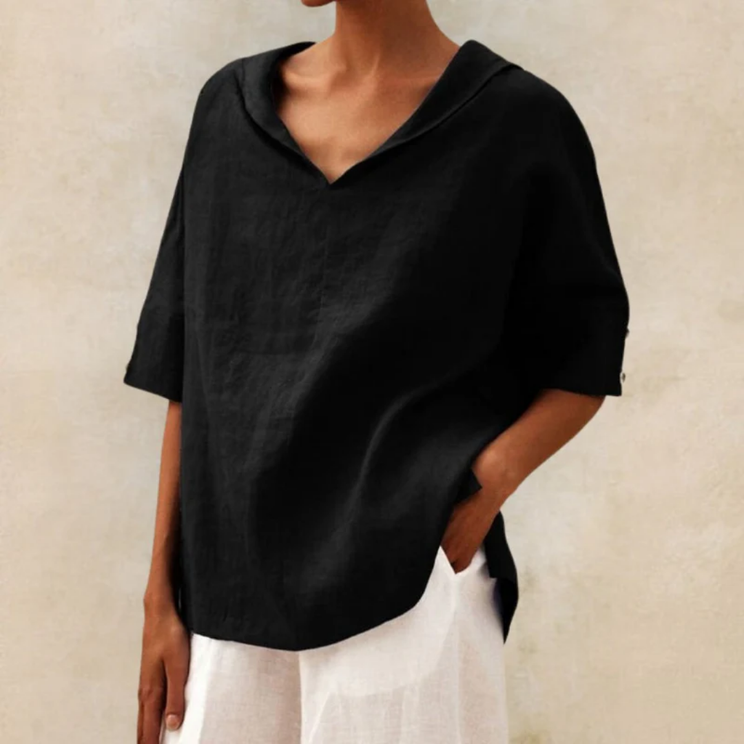 Casual Overhemd - Luchtig V-Hals Shirt
