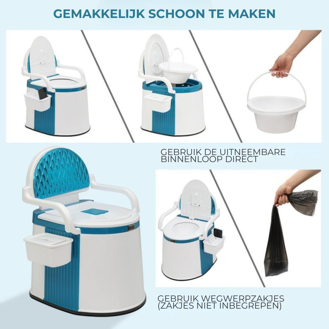 Draagbaar Toilet - Comfortabel Toilet Met Armleuningen