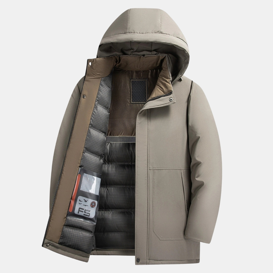 Winterjas Heren - Stijlvolle Jas met Ritszakken - Veltrano