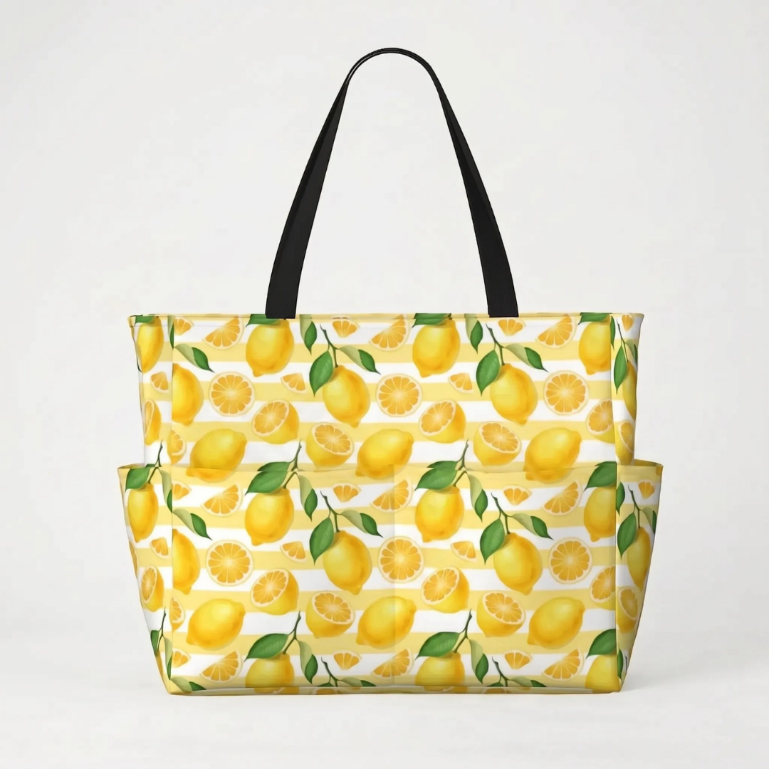 Ruime Strandtas met Tropische Print