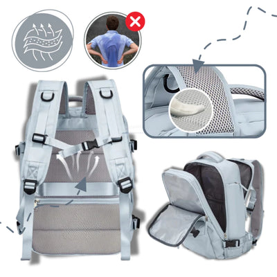 Reisrugzak - Waterdichte Rugzak met USB Poort 35L