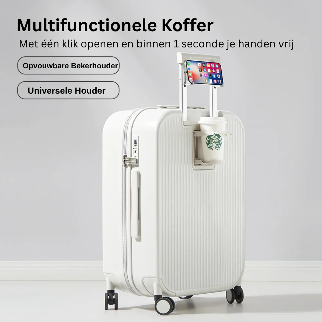 MyTravel® - Harde Reiskoffer met Bekerhouder