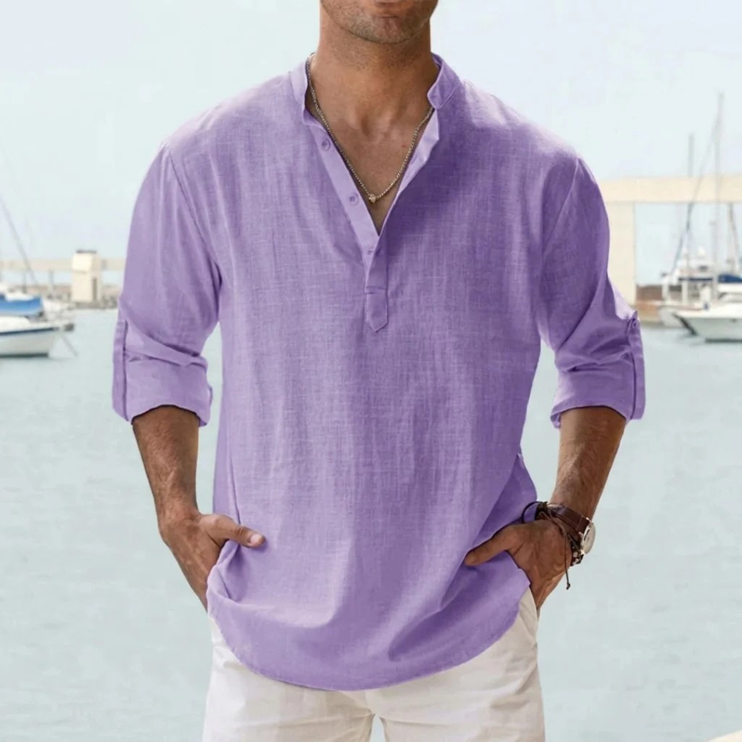 Linnen Blouse - Luchtige Zomerblouse Voor Heren