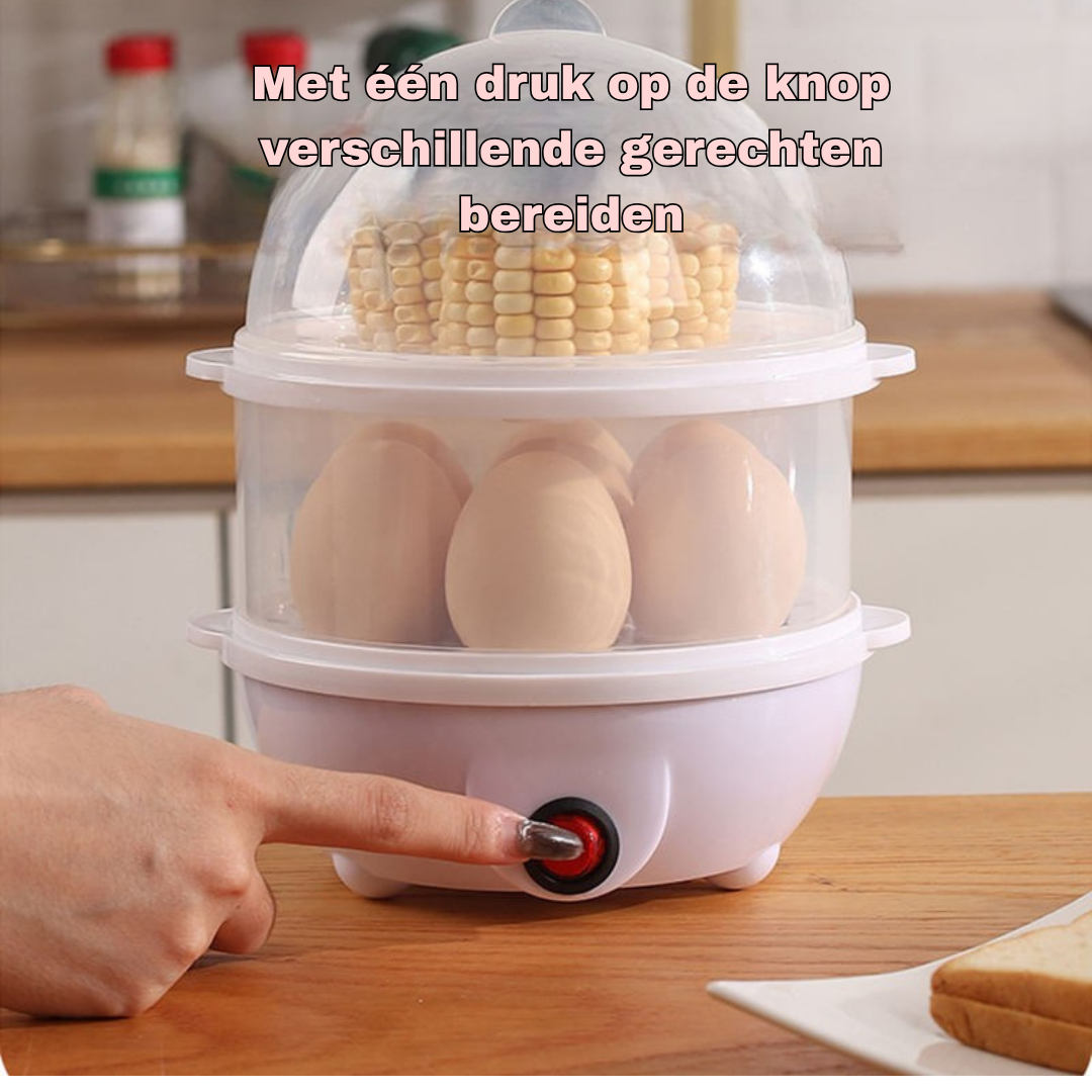 2-in-1 Elektrische Stomer & Eierkoker