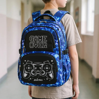 Complete 3-Delige Gaming Schooltas Set - GAME OVER