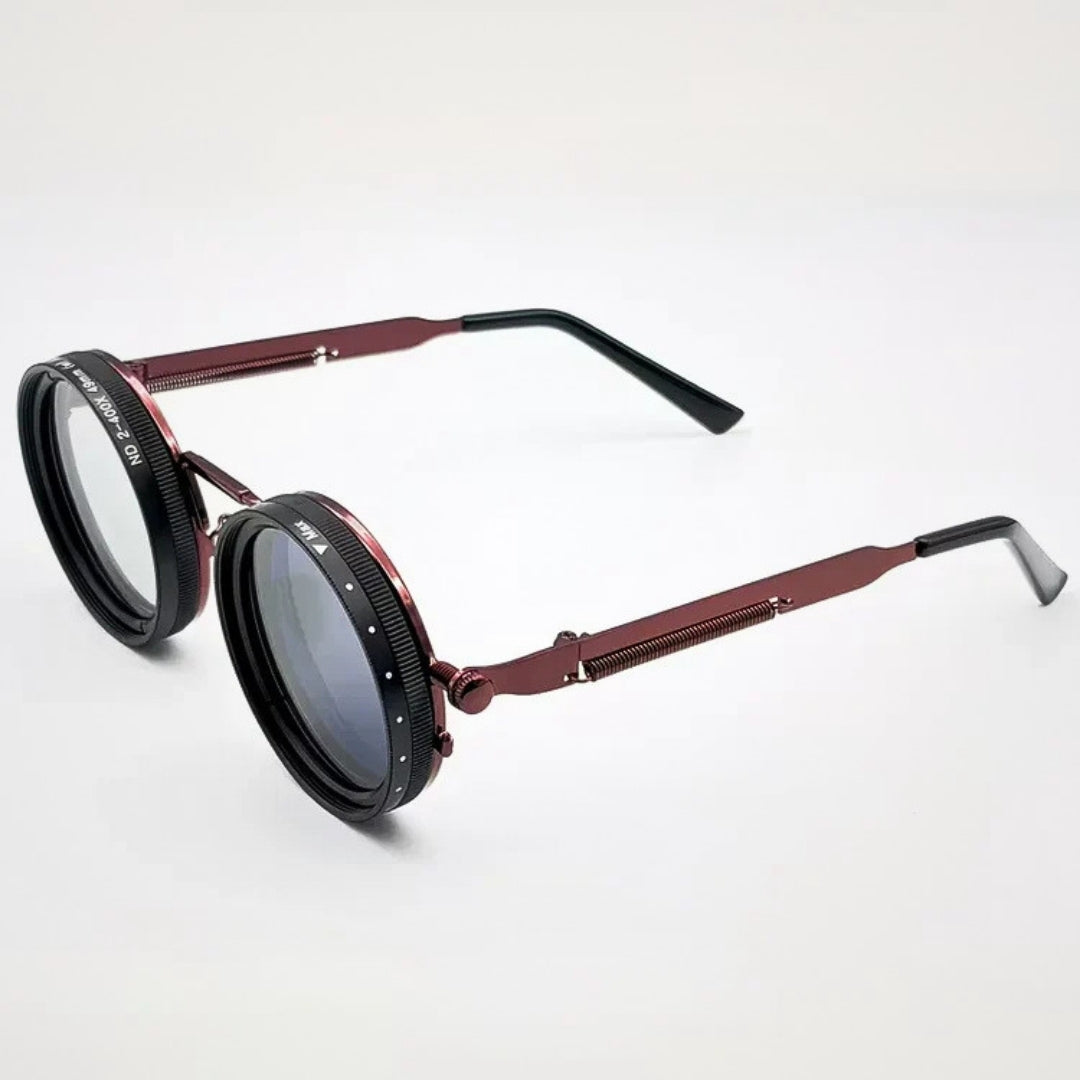Steampunk zonnebril met ronde glazen - IronShade