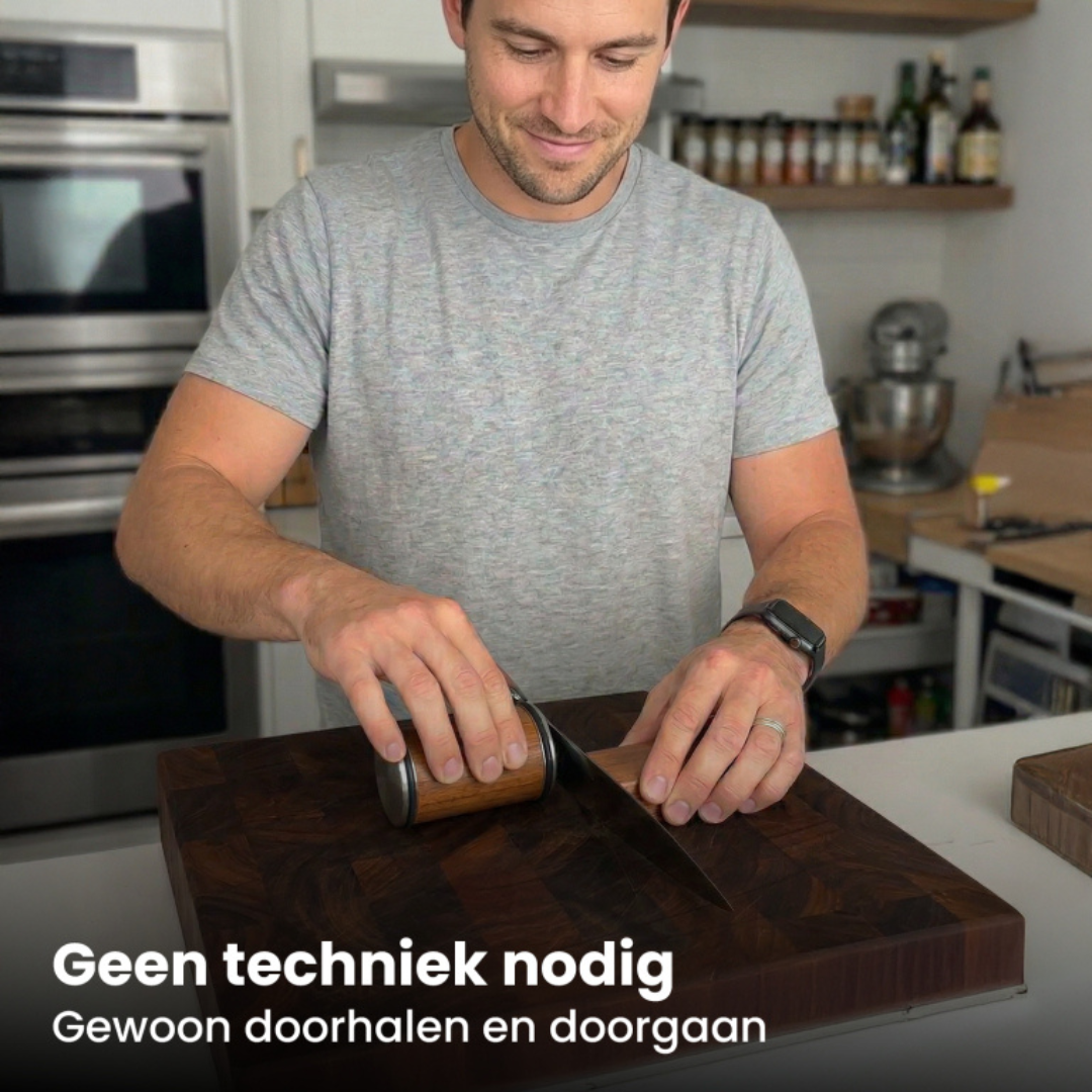 WoodMeister - Messenslijper - 2-Staps Diamant Systeem voor Scherpe Messen