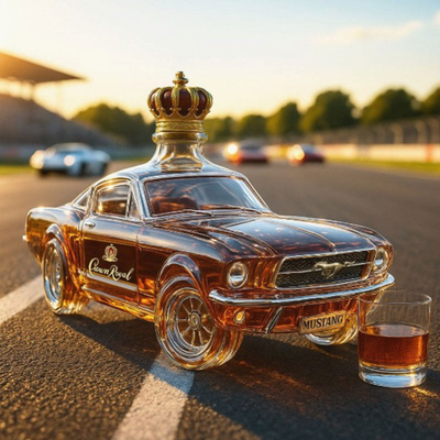 Mustang Whiskey Karaffa - Luxus Dekoratív Whisky Bemutató - StallionCraft
