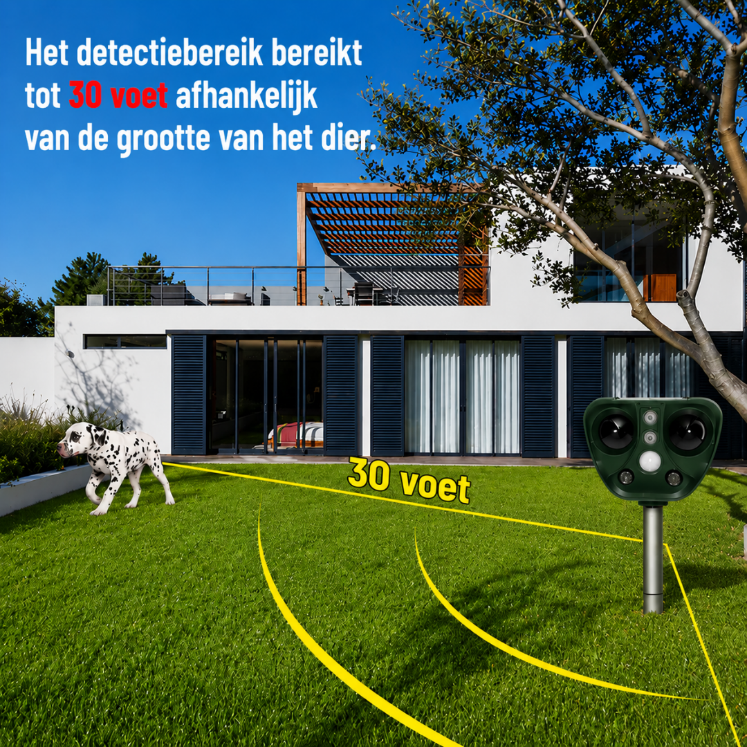 Ultrasone Vogelafschrikker op Zonne-energie