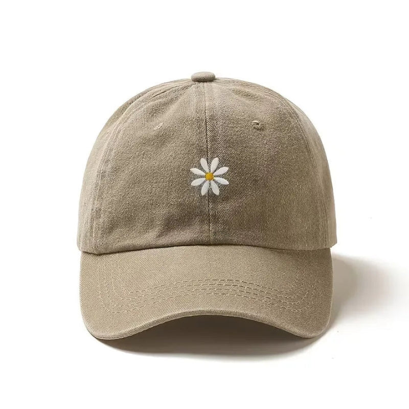 Baseball Cap - Verstelbare Pet met Madelief Borduursel - Florvex
