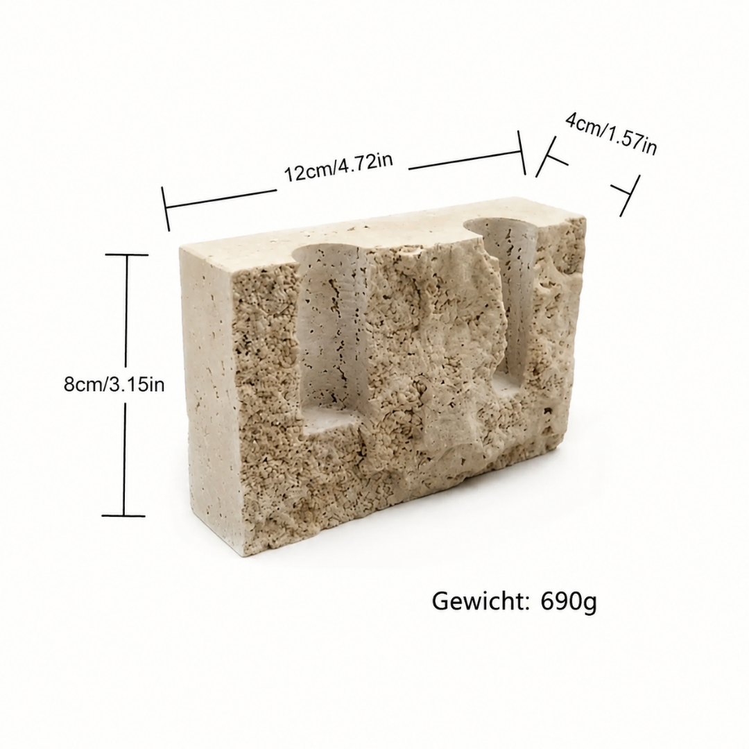 MYHOME® - Kaarshouder met Rechthoekig Marmer Design