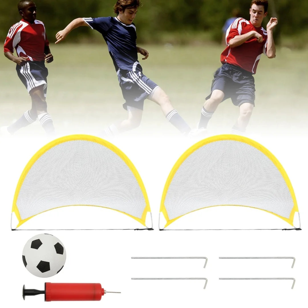 Voetbaldoel - Opvouwbare Goal Set Met Bal en Pomp