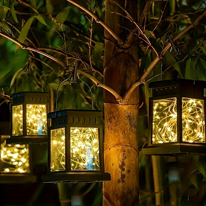1 pièce/2 pièces Lanterne Solaire RANGDONG, Décoration de Jardin Étanche Éclairage Extérieur pour Patio ou Cour, Cadeau d'Halloween, Noël, Thanksgiving