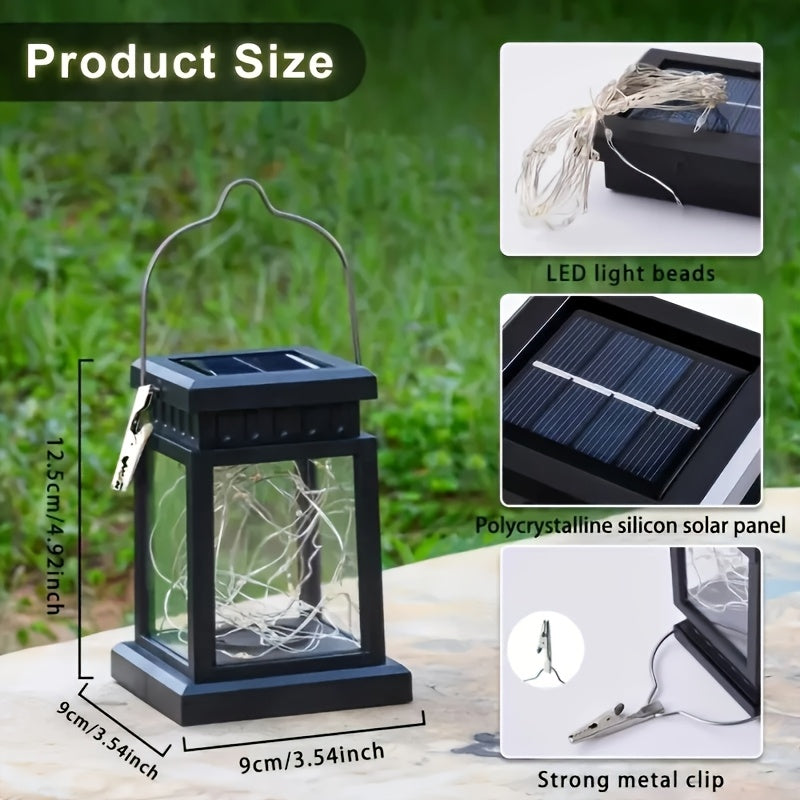1 pièce/2 pièces Lanterne Solaire RANGDONG, Décoration de Jardin Étanche Éclairage Extérieur pour Patio ou Cour, Cadeau d'Halloween, Noël, Thanksgiving