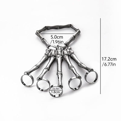SkeleWrist Halloween Metalen Skelet Handketting