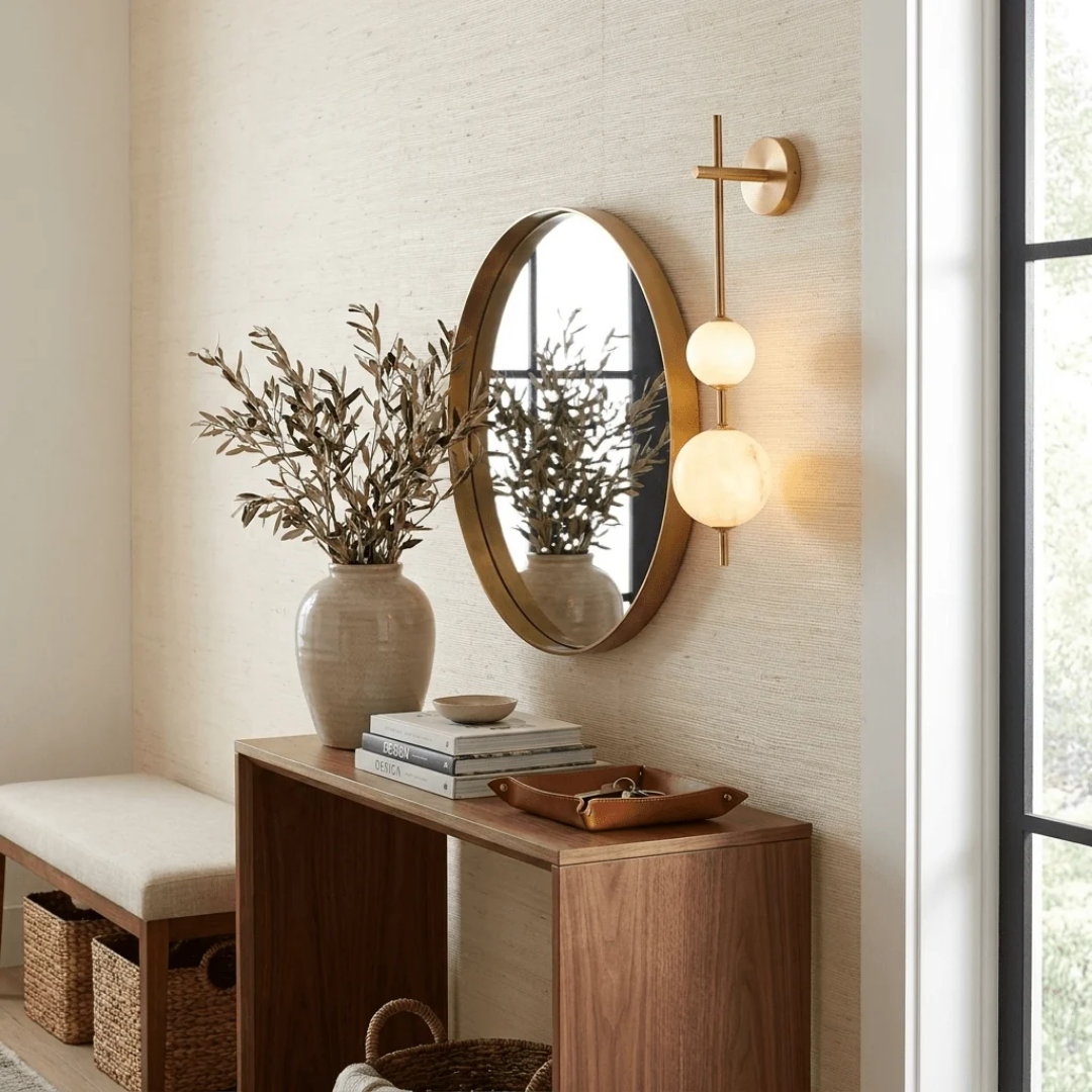 MYHOME® - Verticale Alabaster Zuil Wandlamp