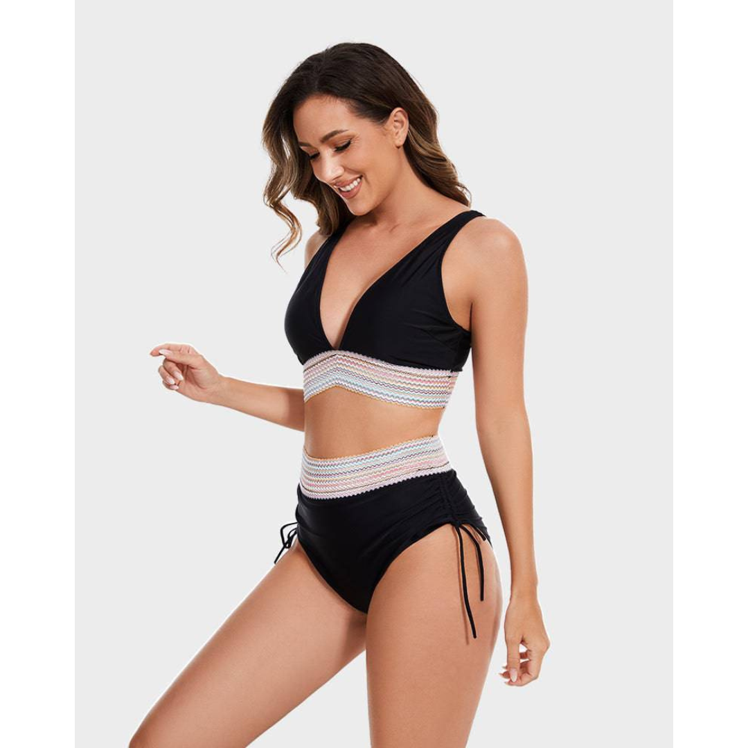 Bikini - Magasított derekú, alakformáló bikini szett - Velessa