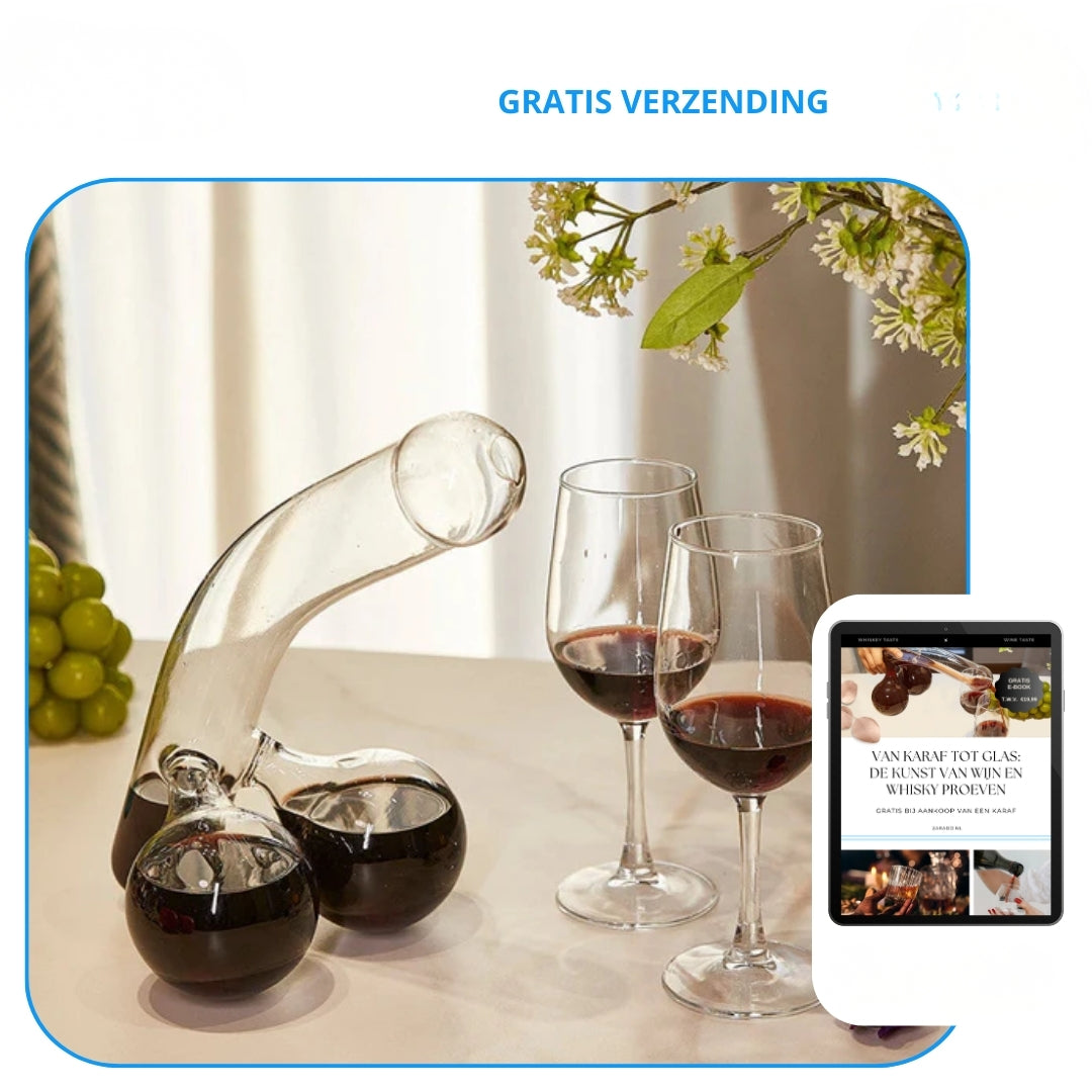 Whiskey/Wijn Karaf - Unieke Glazen Karaf - ProostMoment