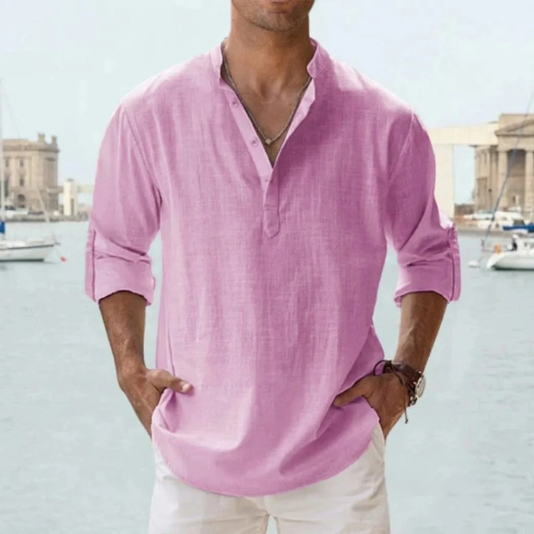 Linnen Blouse - Luchtige Zomerblouse Voor Heren
