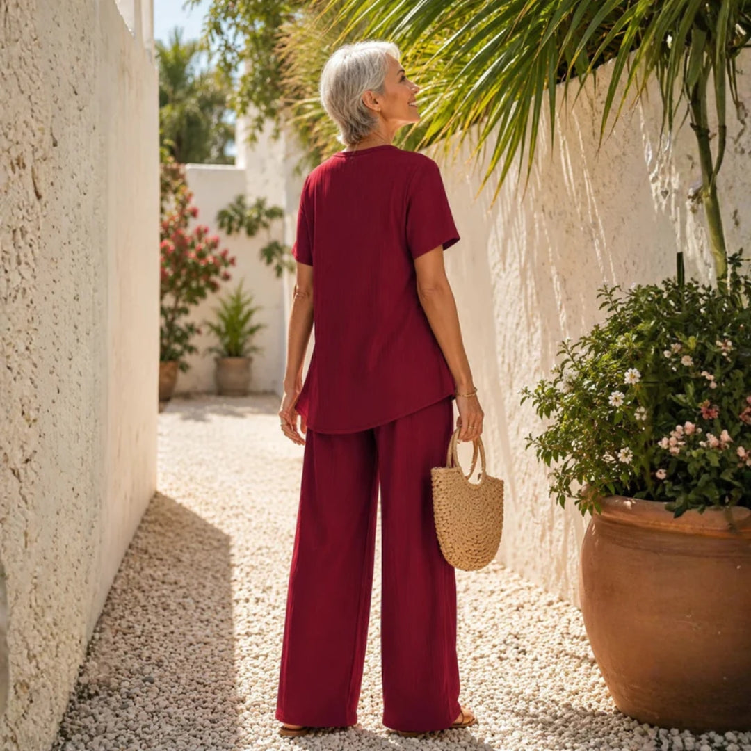 Todelt Sæt - Elegant Komfortabel Sommeroutfit