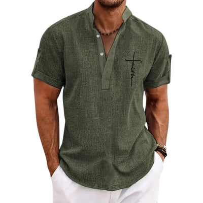 Elegant Skjorte med Opstående Krave