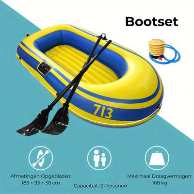 Opblaasboot - Comfortabele 2 Persoons Vissersboot