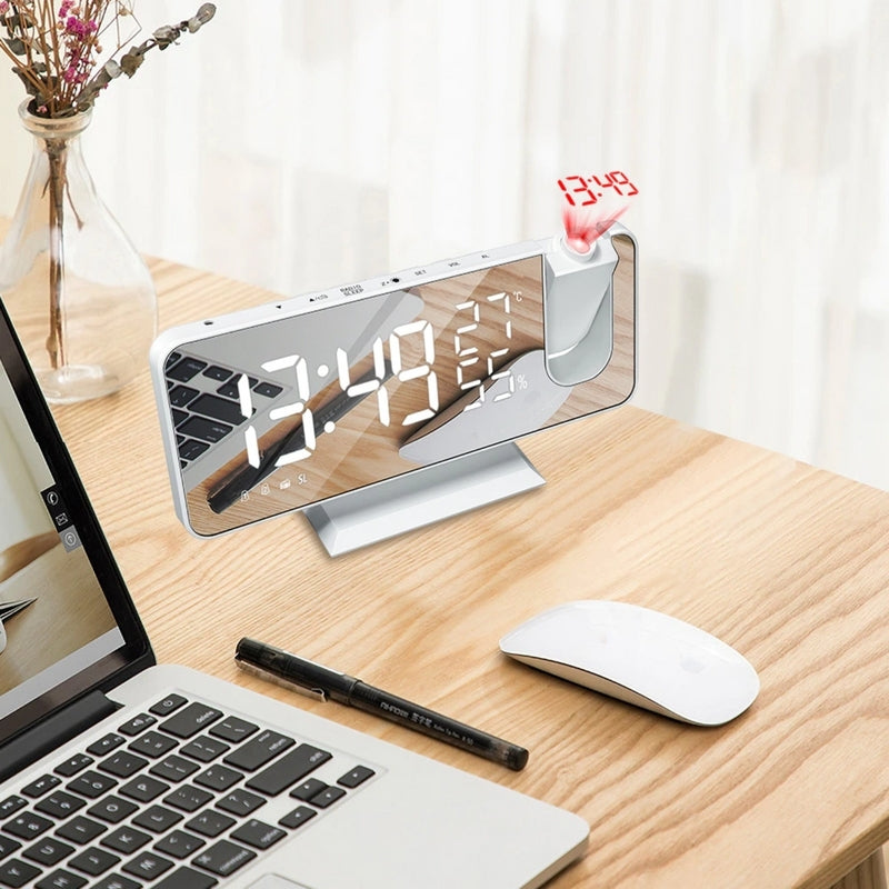 Wekker - LED Projectie Wekker met USB Oplader - Astronatic