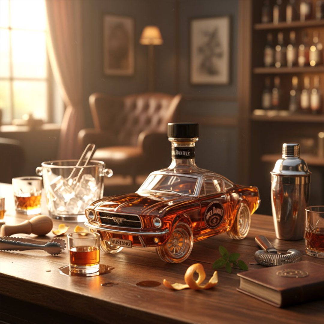 Mustang Whiskey Karaffa - Luxus Dekoratív Whisky Bemutató - StallionCraft