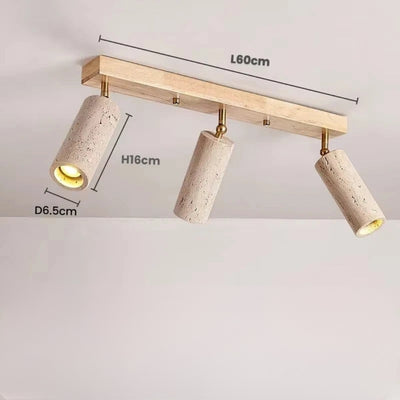 Plafondlamp - Travertin 3-Lichts LED Spot