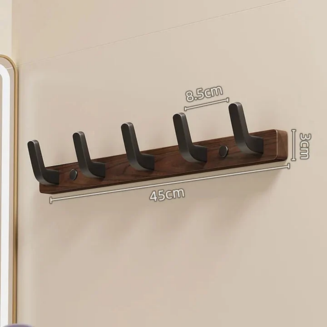 Kapstok - Zwart Houten Wandmodel