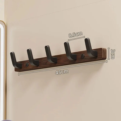 Kapstok - Zwart Houten Wandmodel
