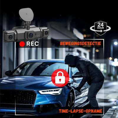 Dashcam - Draadloos 4 Camera Systeem met Wifi - QuadVision