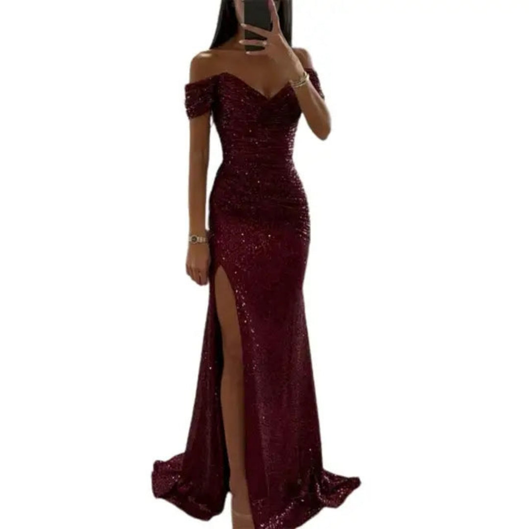 Élara - Off-Shoulder Maxi Jurk