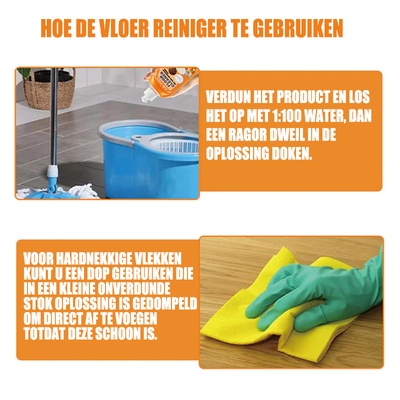 Krachtige ontsmettings vloerreiniger ( +5 GRATIS Microvezel doeken)