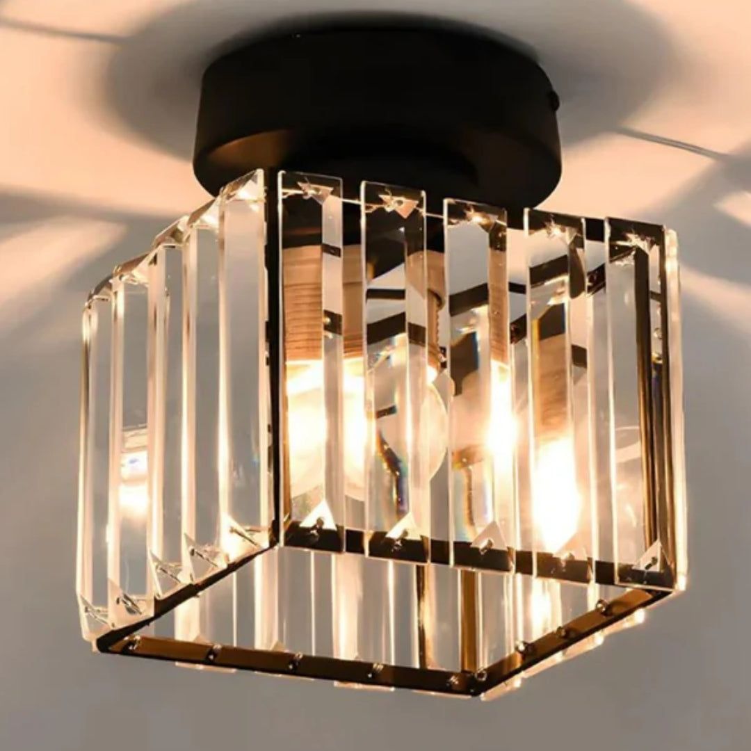 Plafondlamp - Luxe Kristaldesign met Warme Lichtreflectie - Lumévo