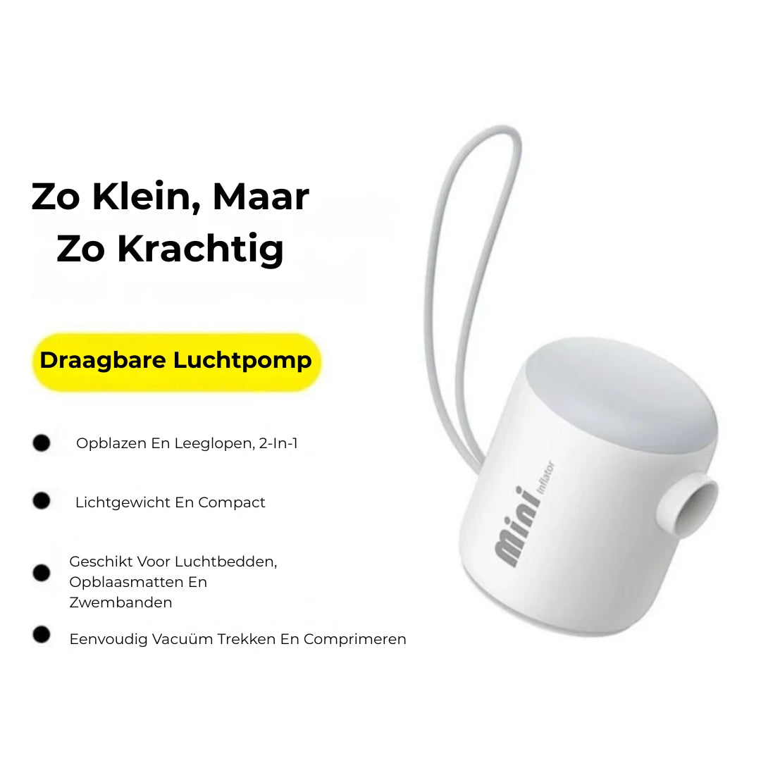 Mini Luchtpomp - Snel & Moeiteloos Opblazen