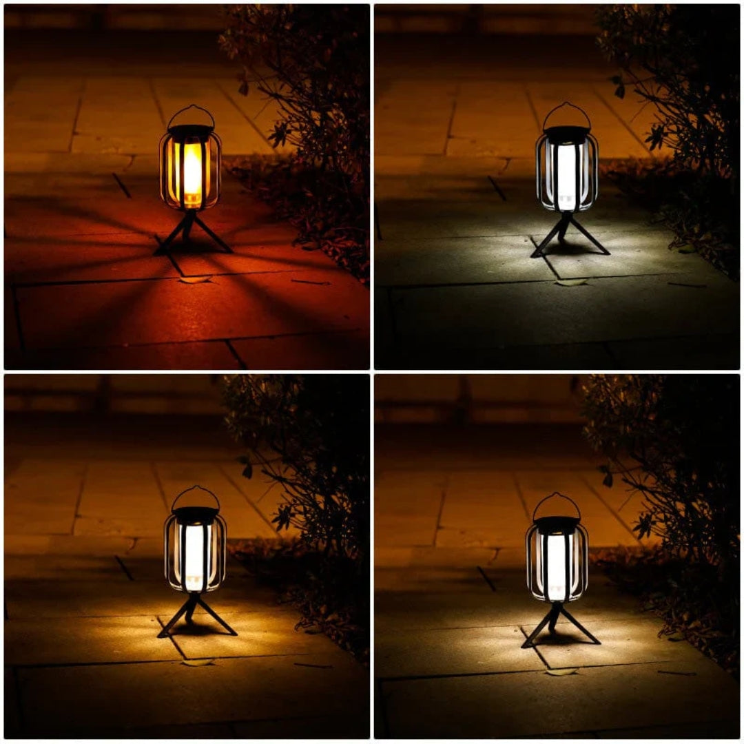 Solar LED Sfeer Lantaarn met Vlam-Effect