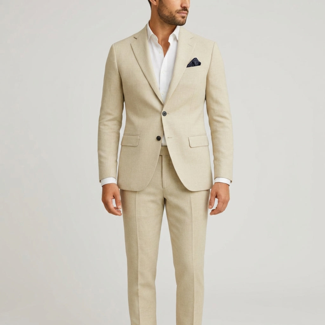 Heren Suit - Lichtgewicht Zomer Suit met Moderne Pasvorm - Venturo