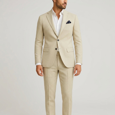Heren Suit - Lichtgewicht Zomer Suit met Moderne Pasvorm - Venturo